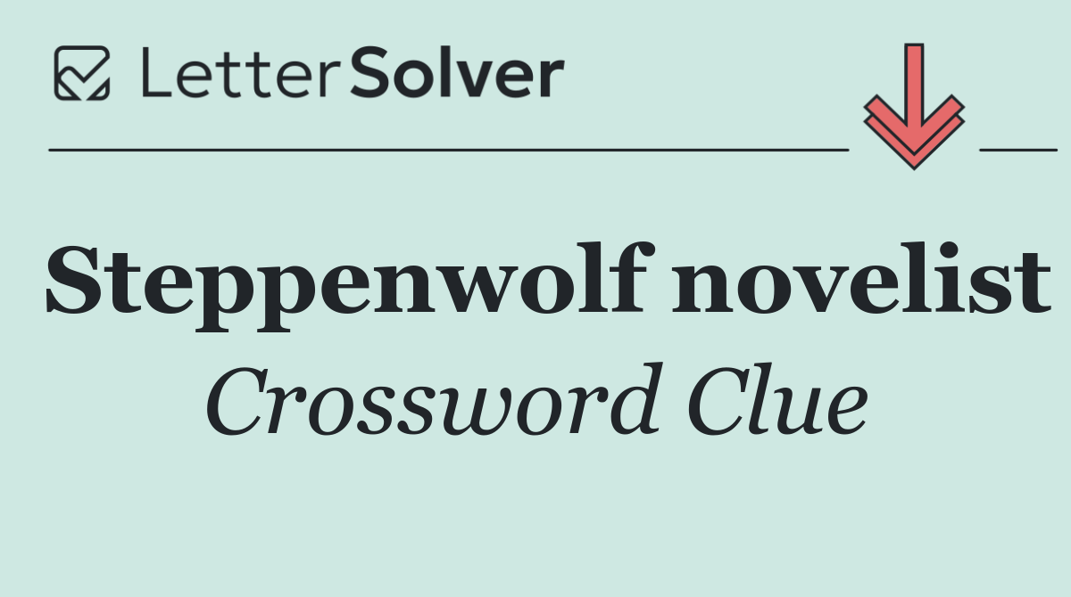 Steppenwolf novelist