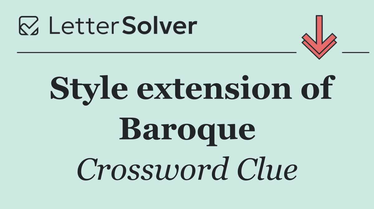 Style extension of Baroque