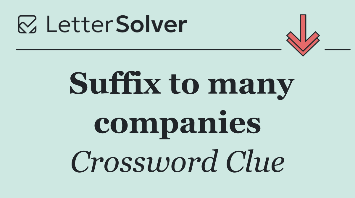 Suffix to many companies