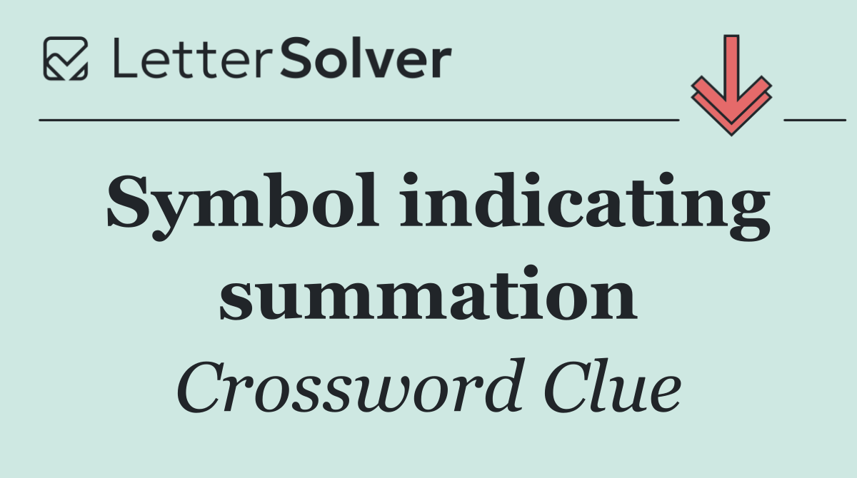 Symbol indicating summation