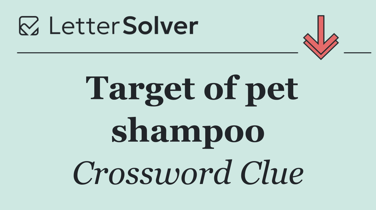 Target of pet shampoo