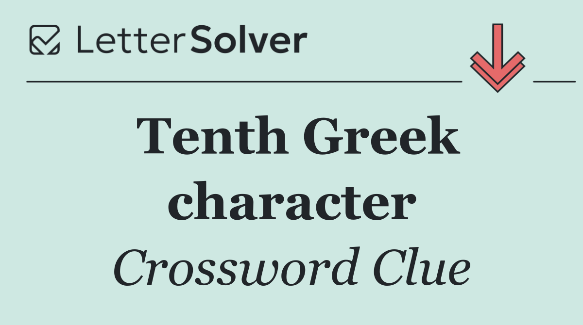 Tenth Greek character