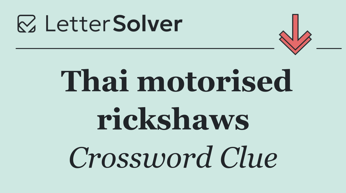 Thai motorised rickshaws