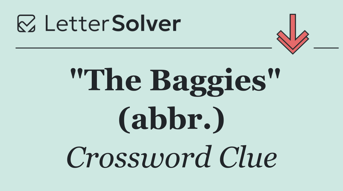 "The Baggies" (abbr.)