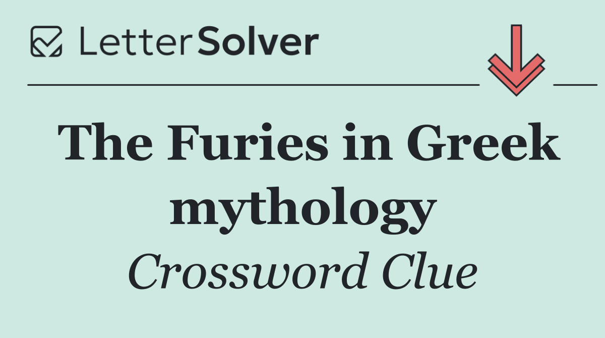 The Furies in Greek mythology