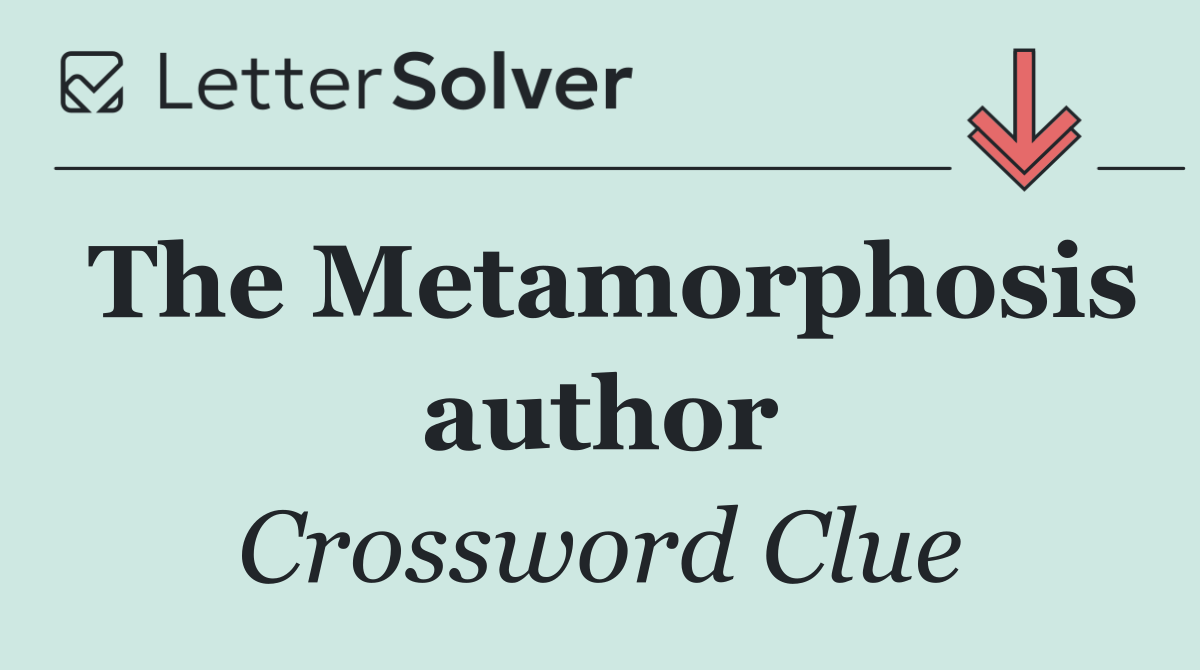 The Metamorphosis author