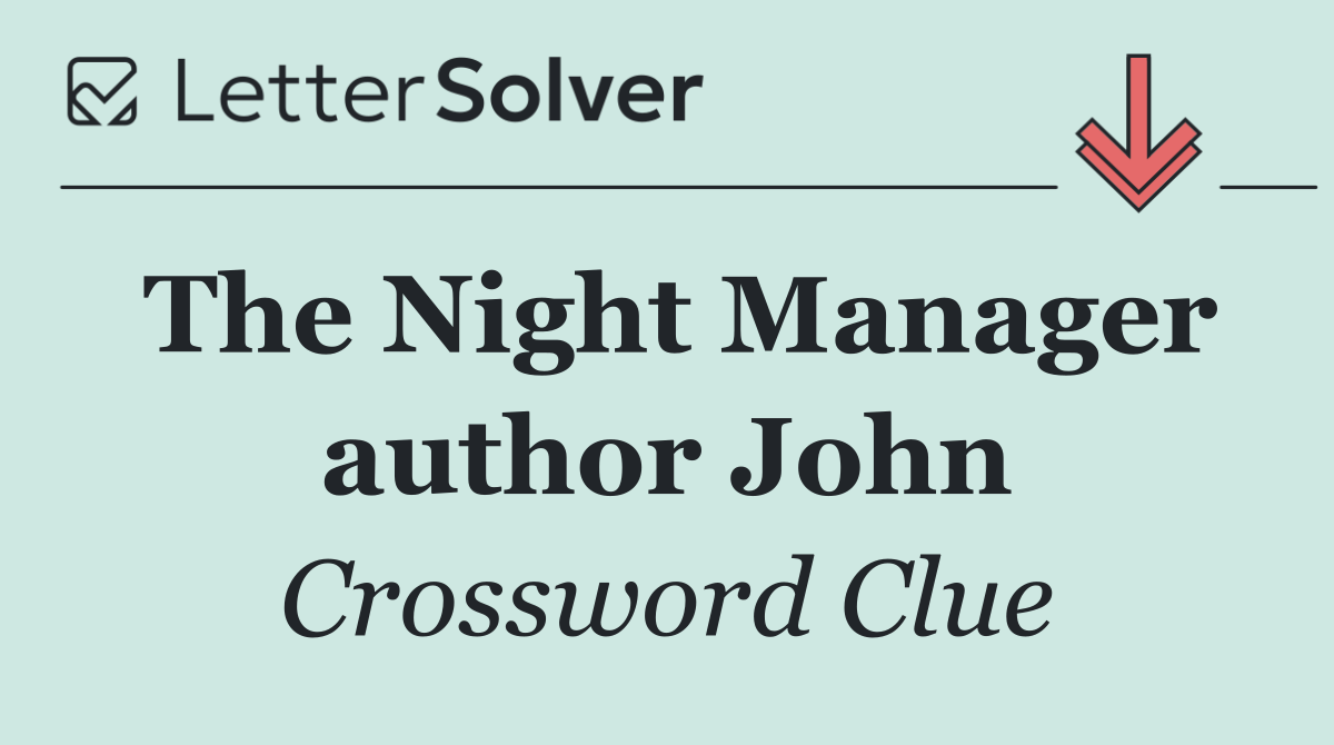 The Night Manager author John