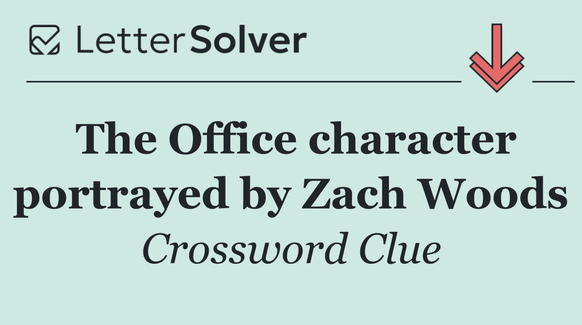 The Office character portrayed by Zach Woods