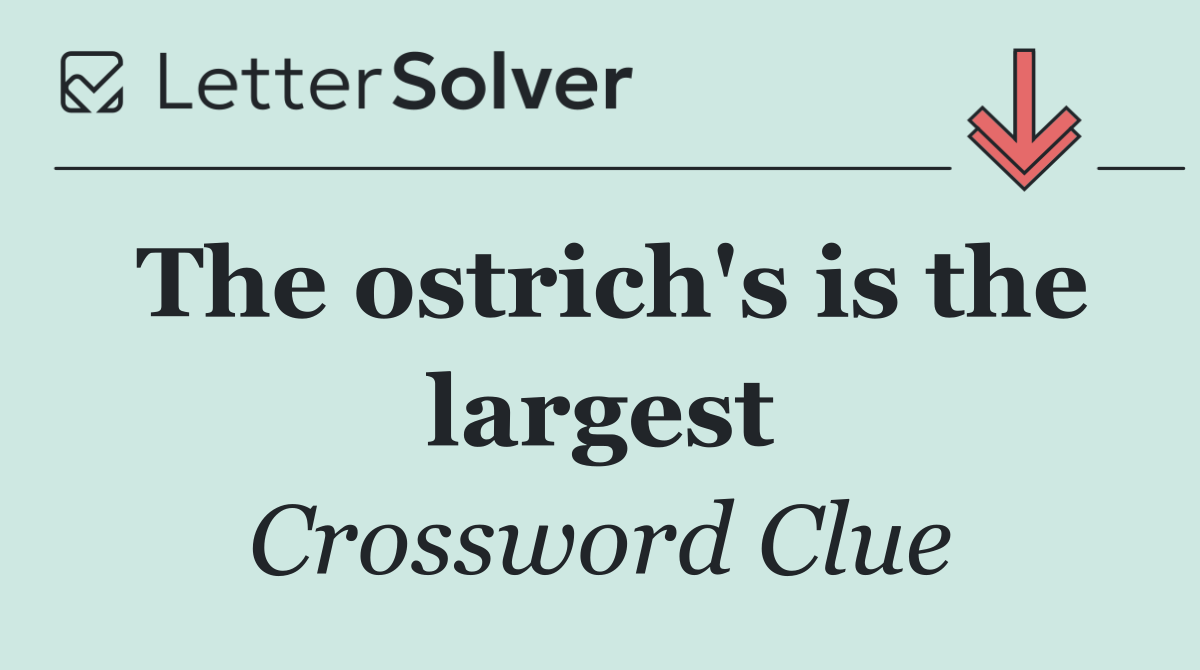 The ostrich's is the largest