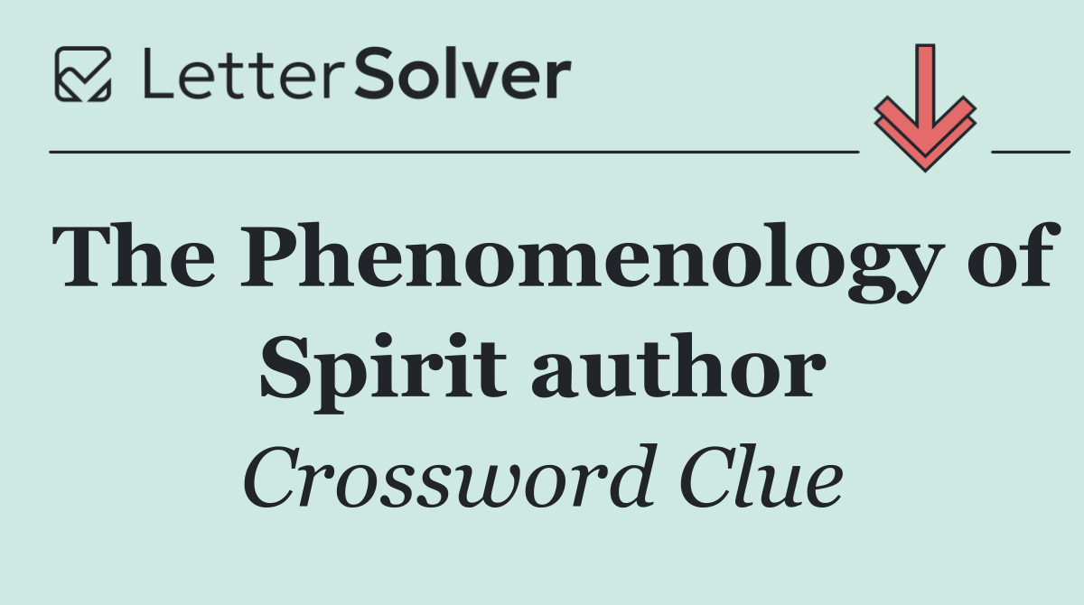 The Phenomenology of Spirit author