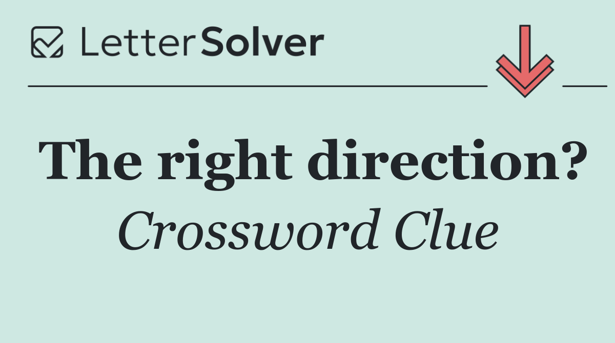 The right direction?