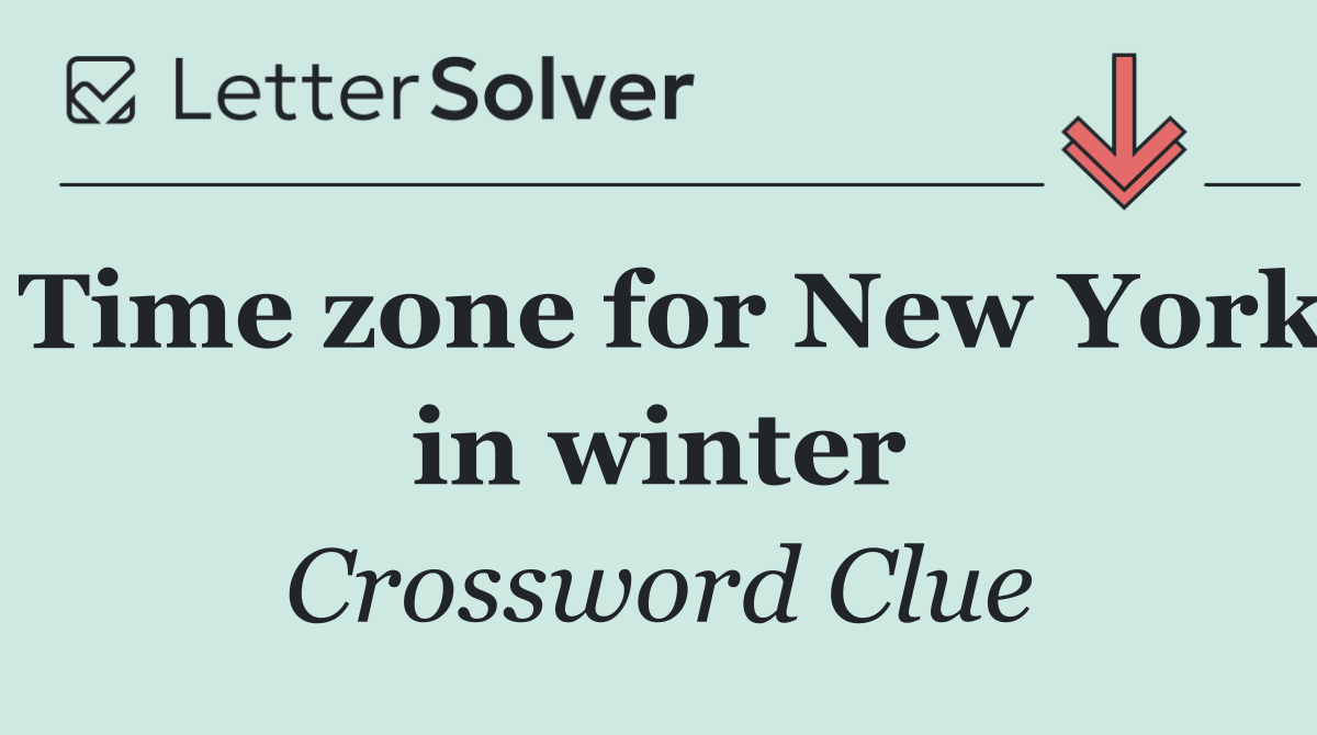 Time zone for New York in winter
