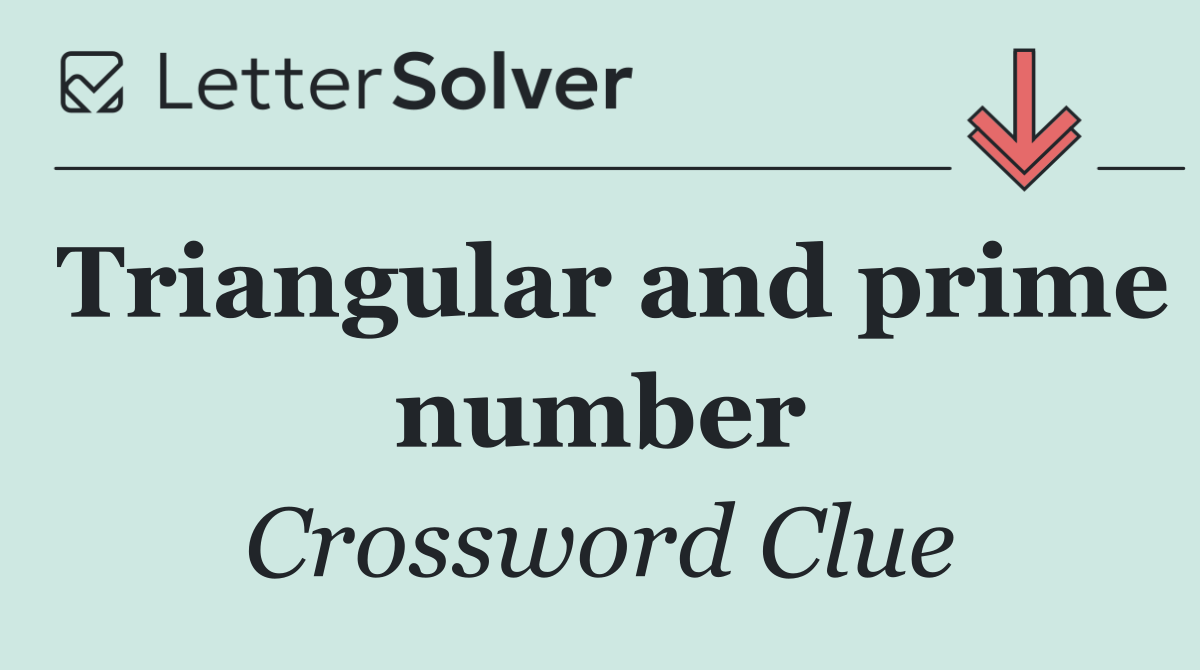 Triangular and prime number