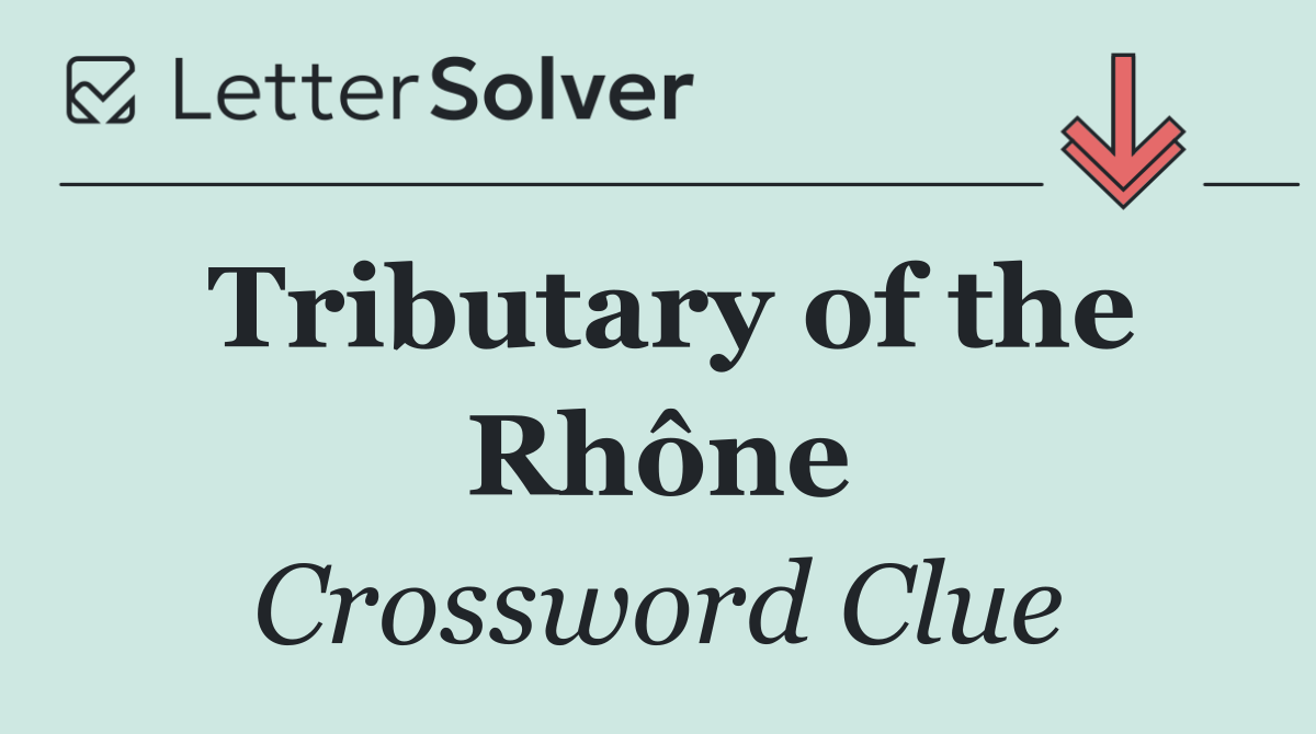 Tributary of the Rhône