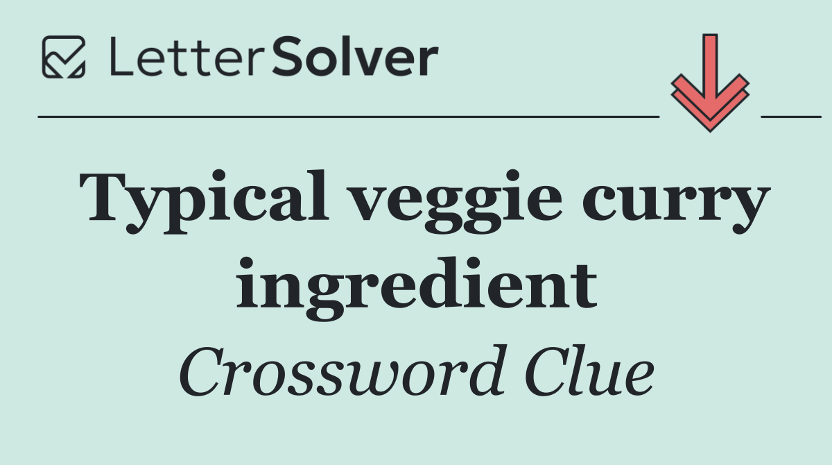 Typical veggie curry ingredient
