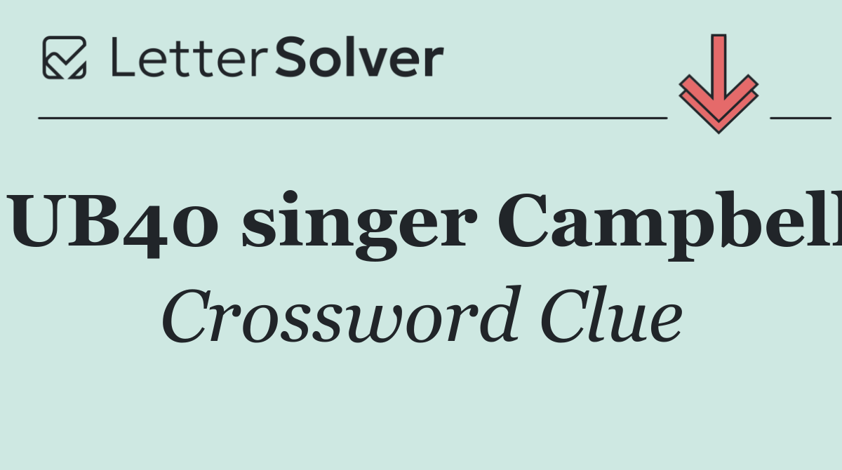 UB40 singer Campbell