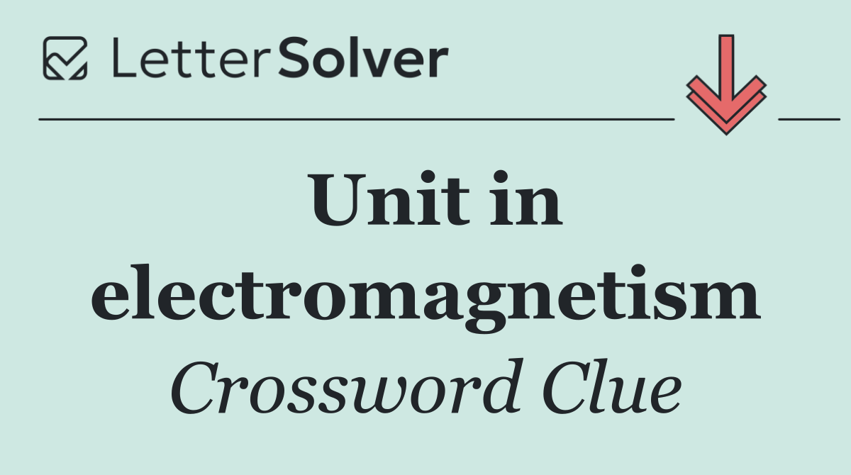 Unit in electromagnetism