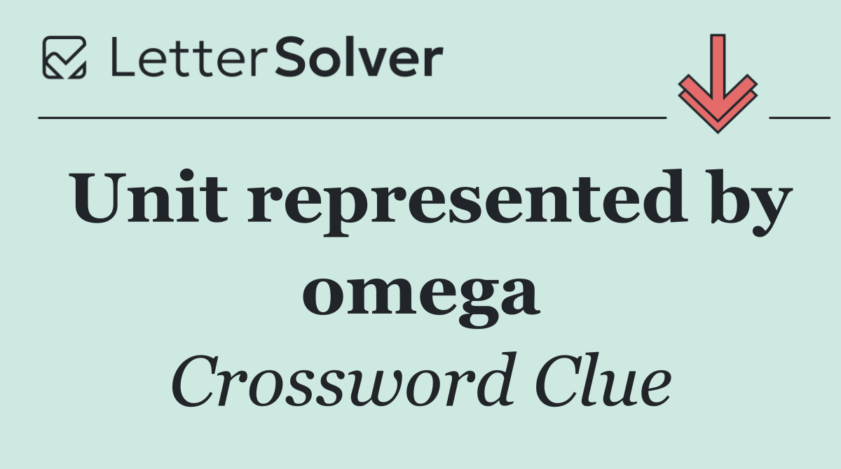 Unit represented by omega