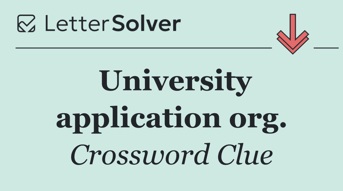 University application org.