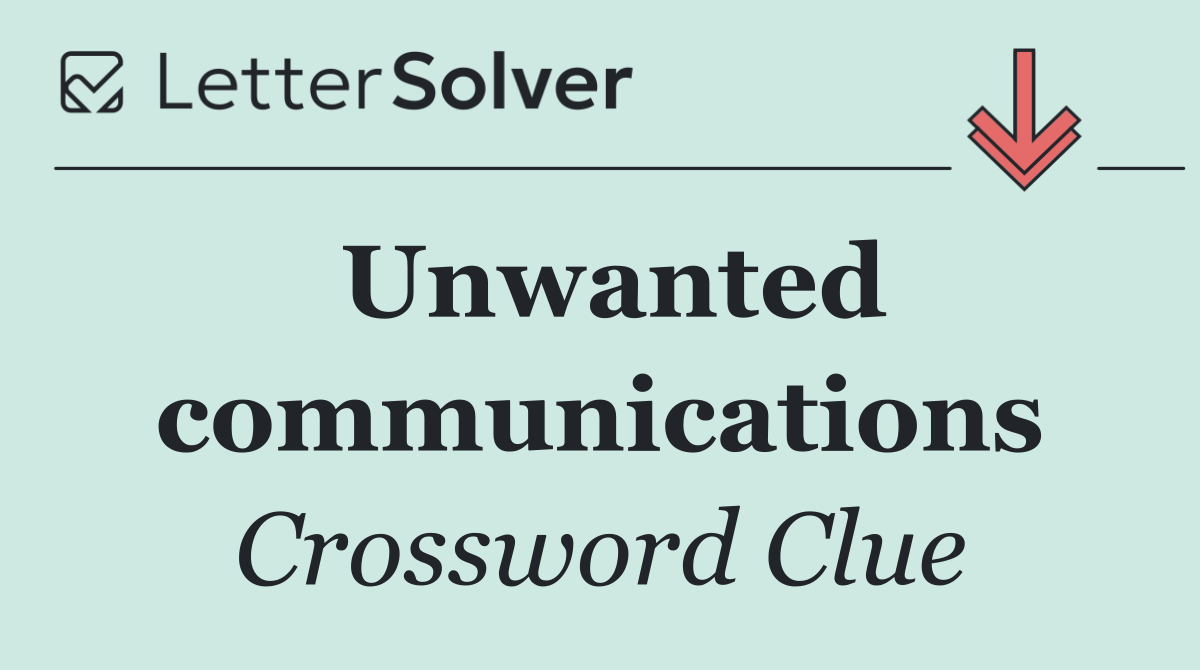 Unwanted communications