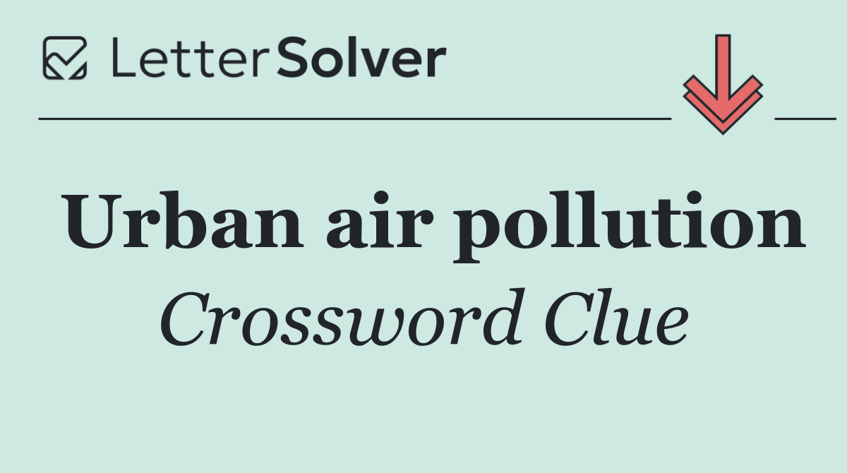 Urban air pollution