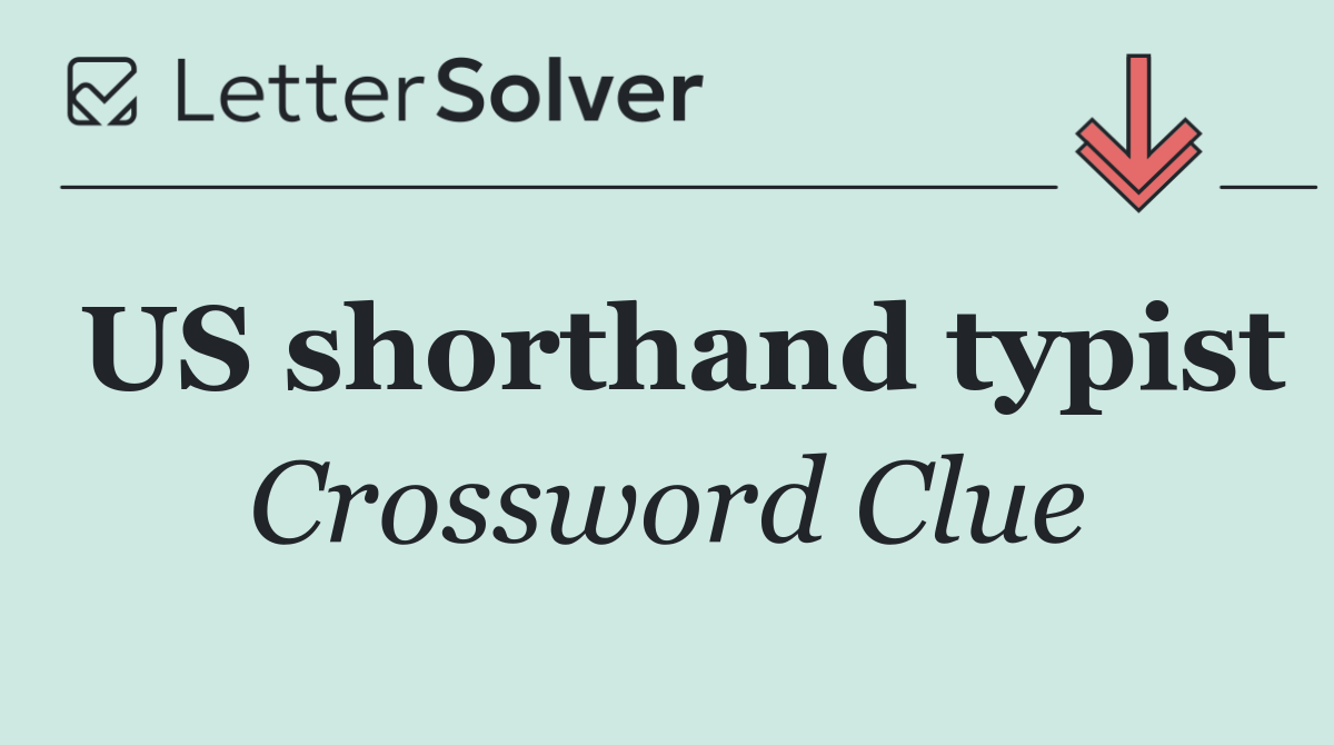 US shorthand typist