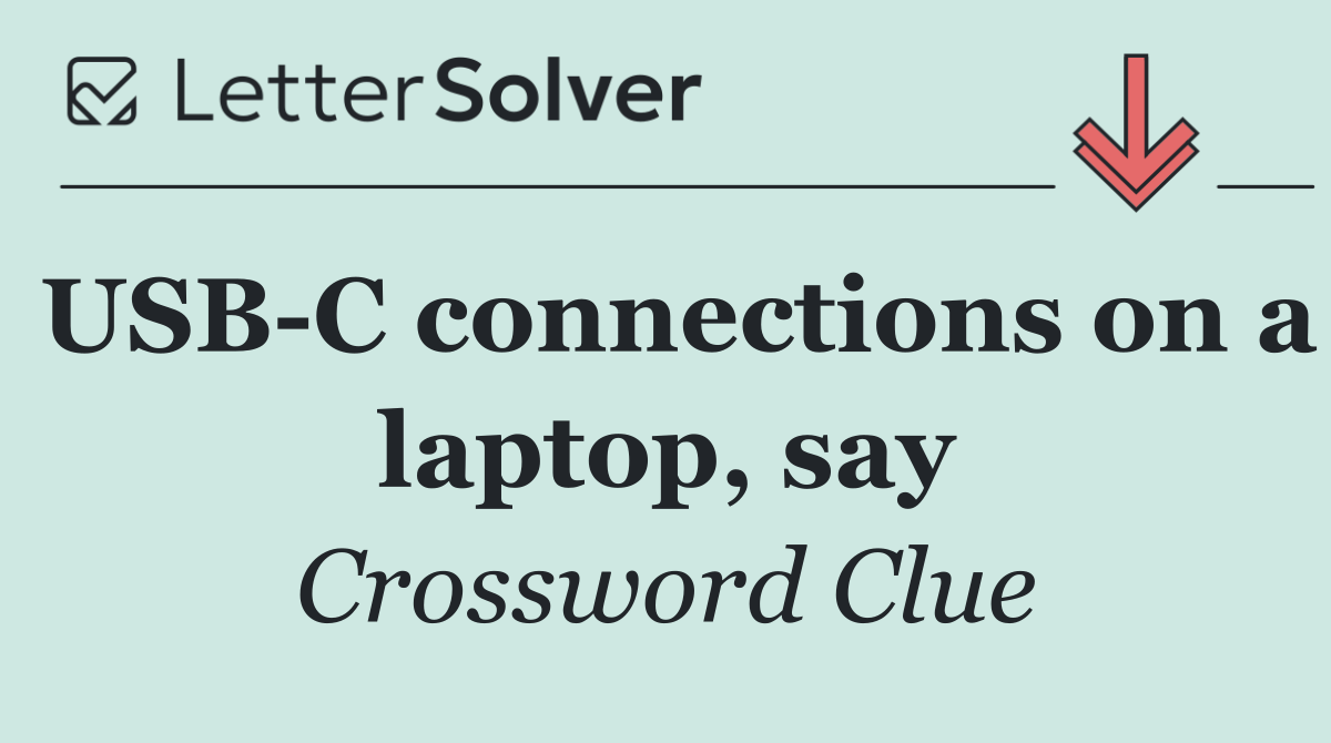 USB C connections on a laptop, say