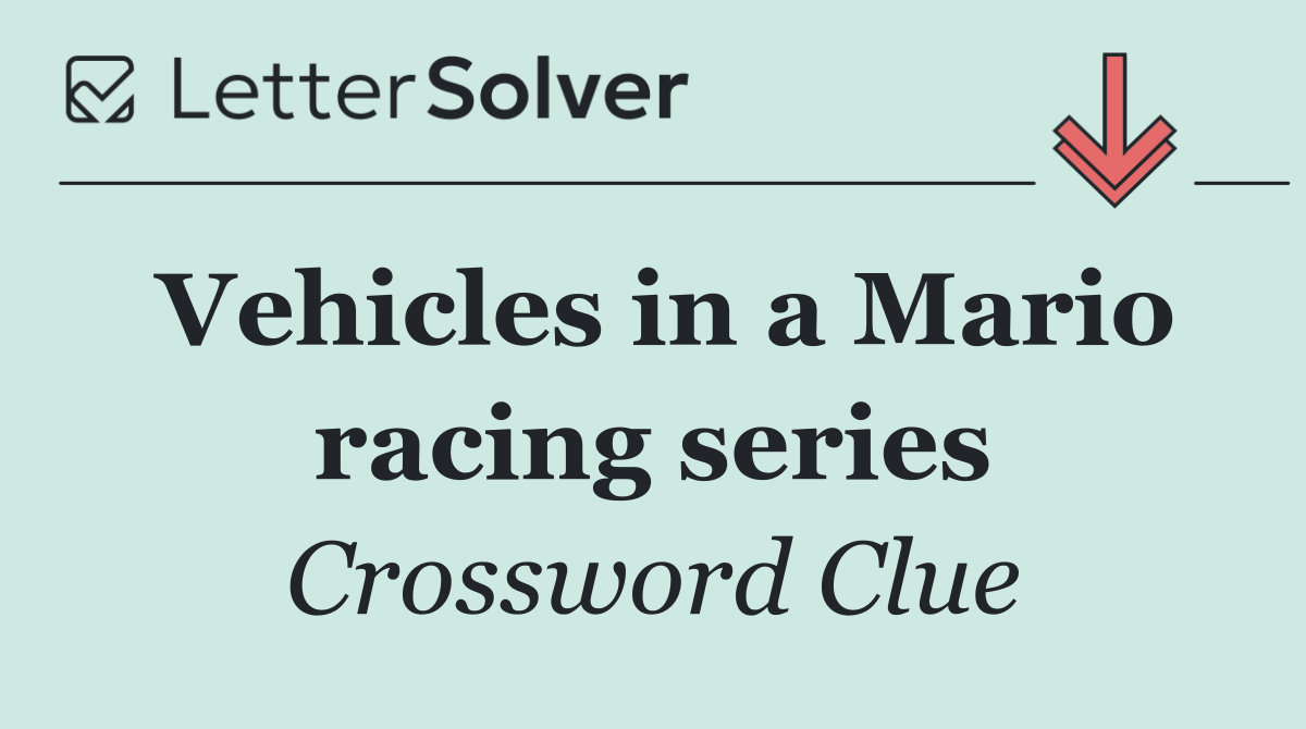 Vehicles in a Mario racing series