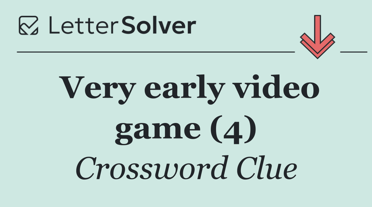Very early video game (4)