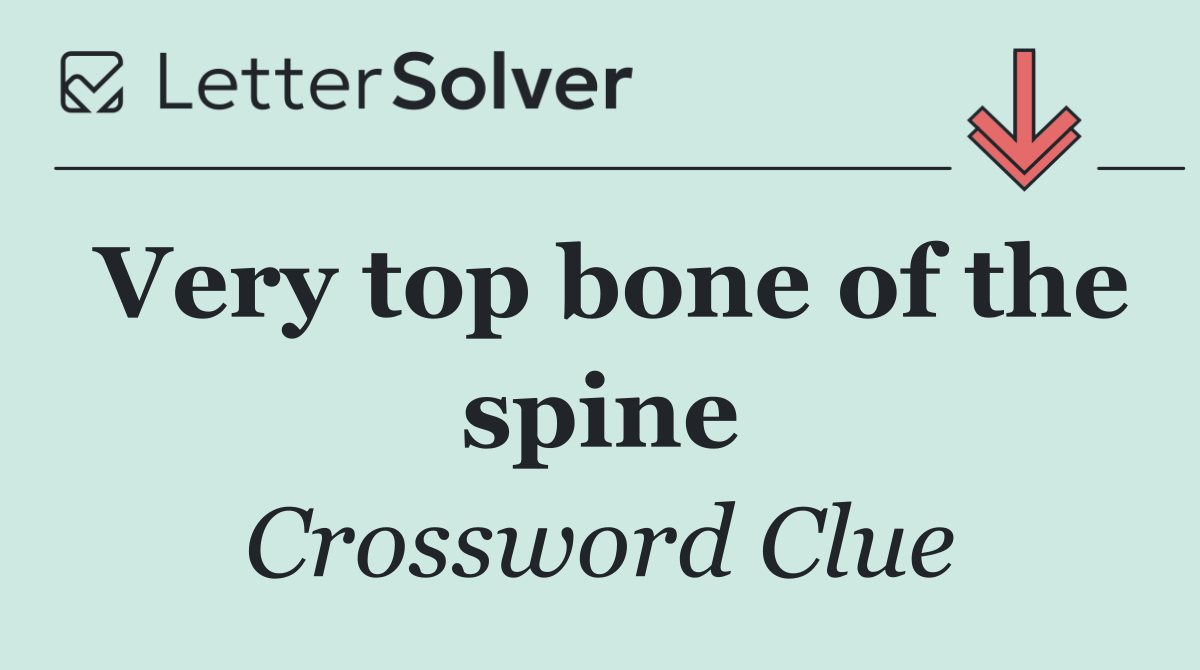 Very top bone of the spine