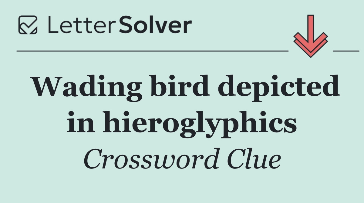Wading bird depicted in hieroglyphics