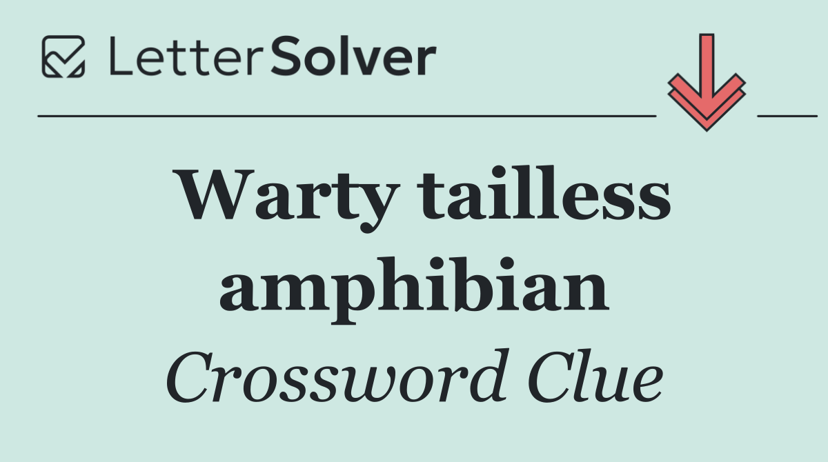 Warty tailless amphibian