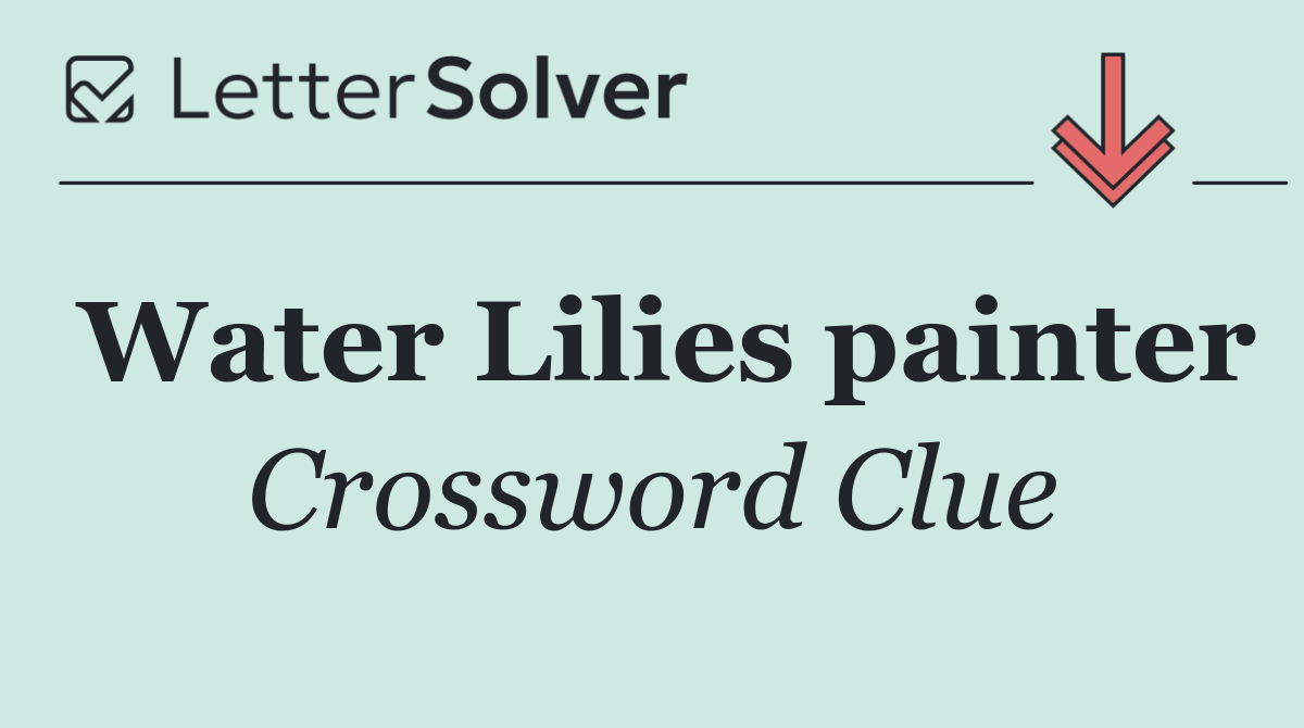 Water Lilies painter