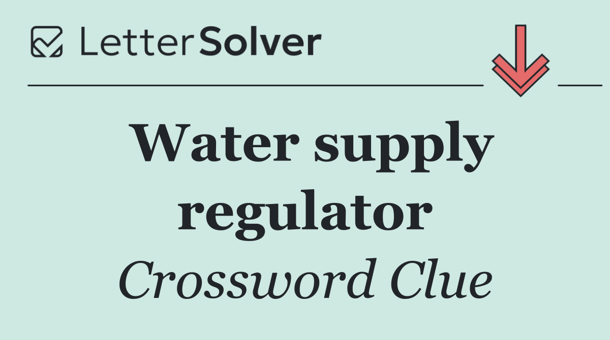 Water supply regulator