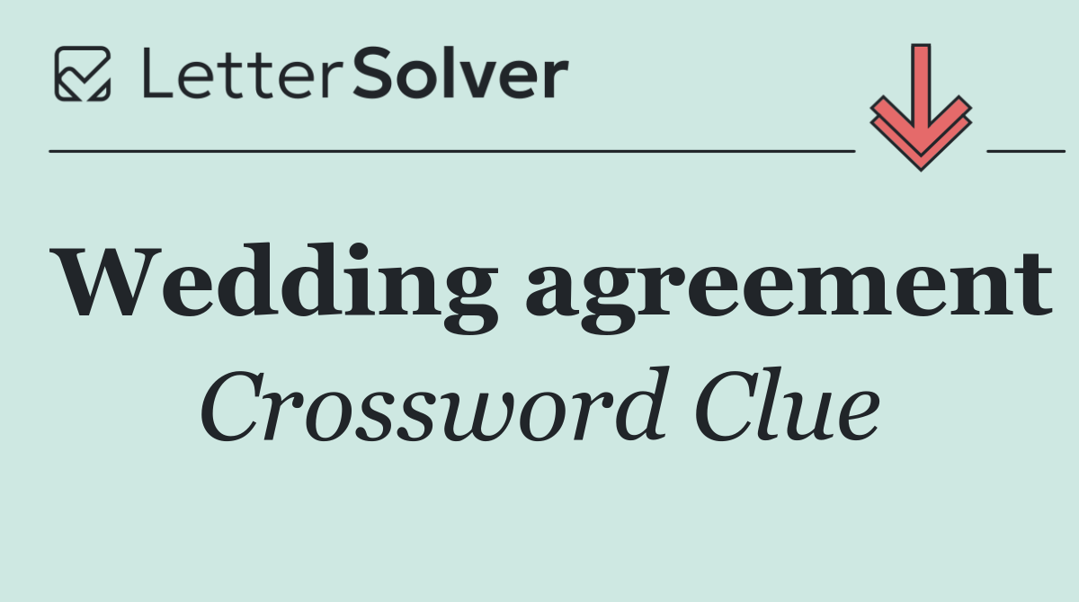 Wedding agreement