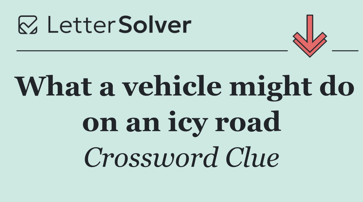 What a vehicle might do on an icy road