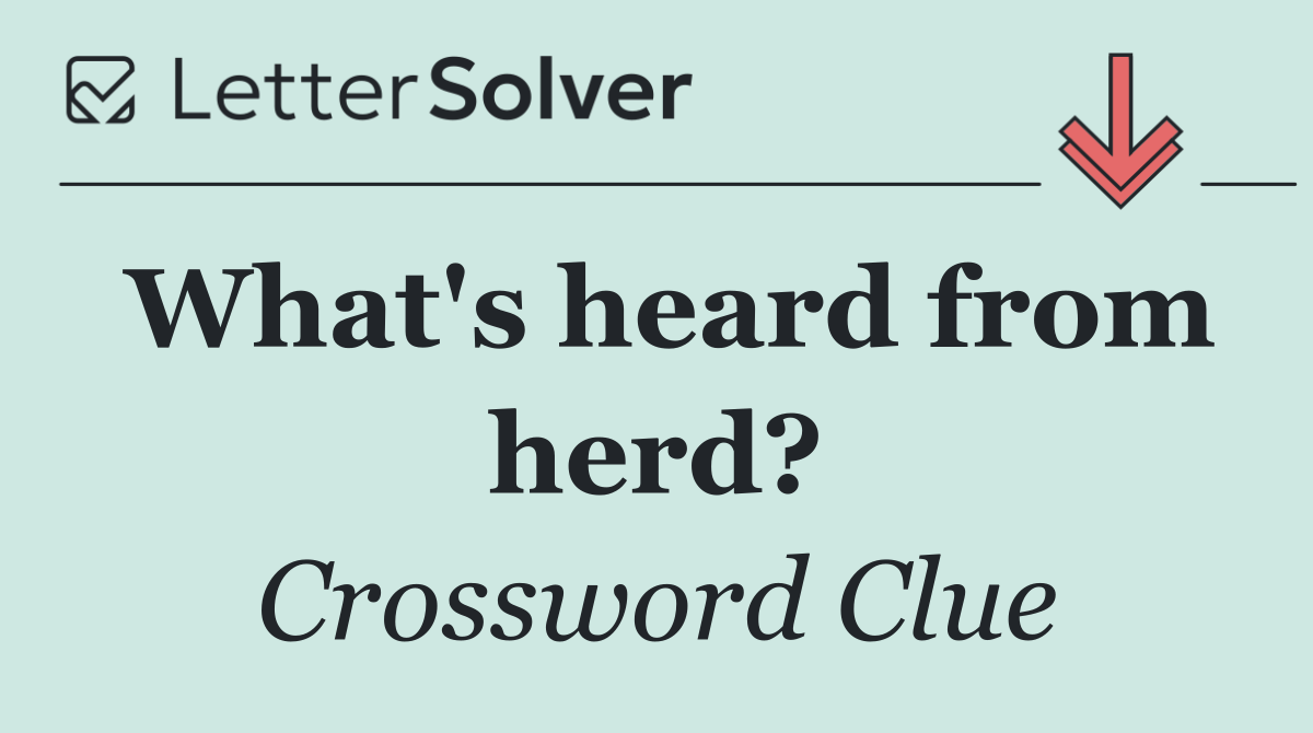 What's heard from herd?