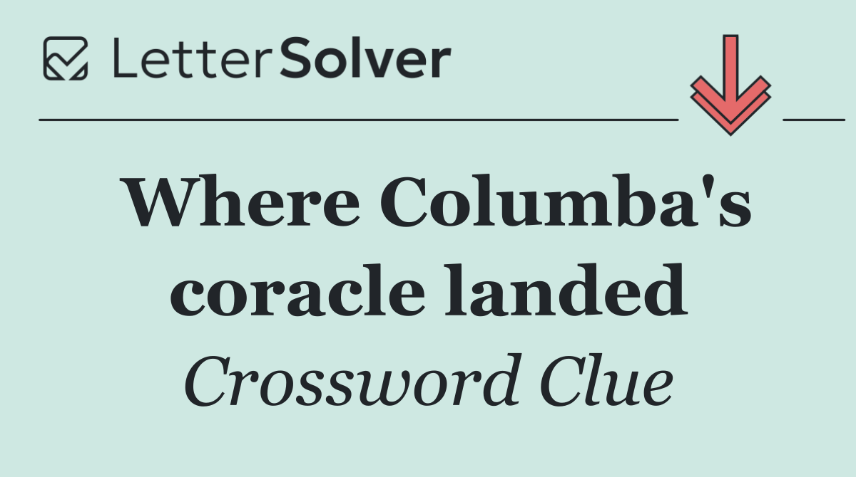 Where Columba's coracle landed