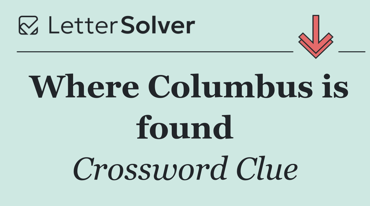 Where Columbus is found