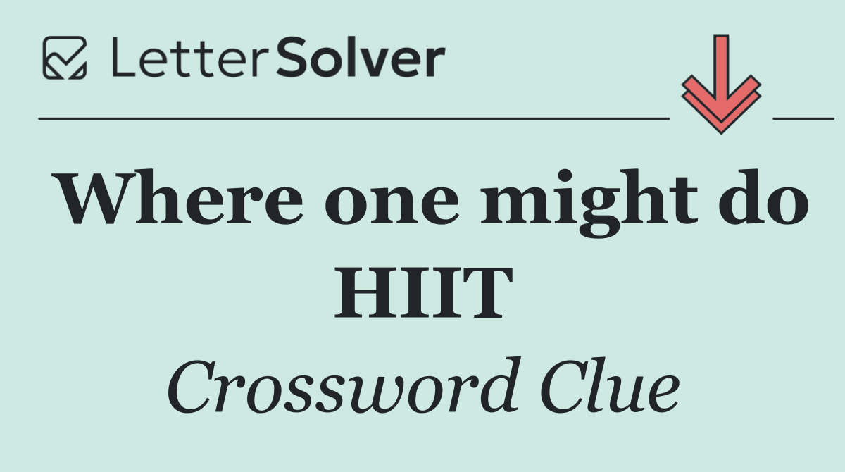 Where one might do HIIT