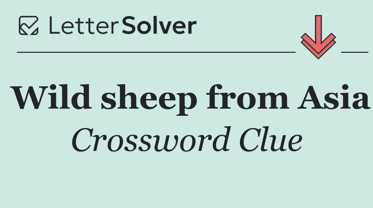 Wild sheep from Asia