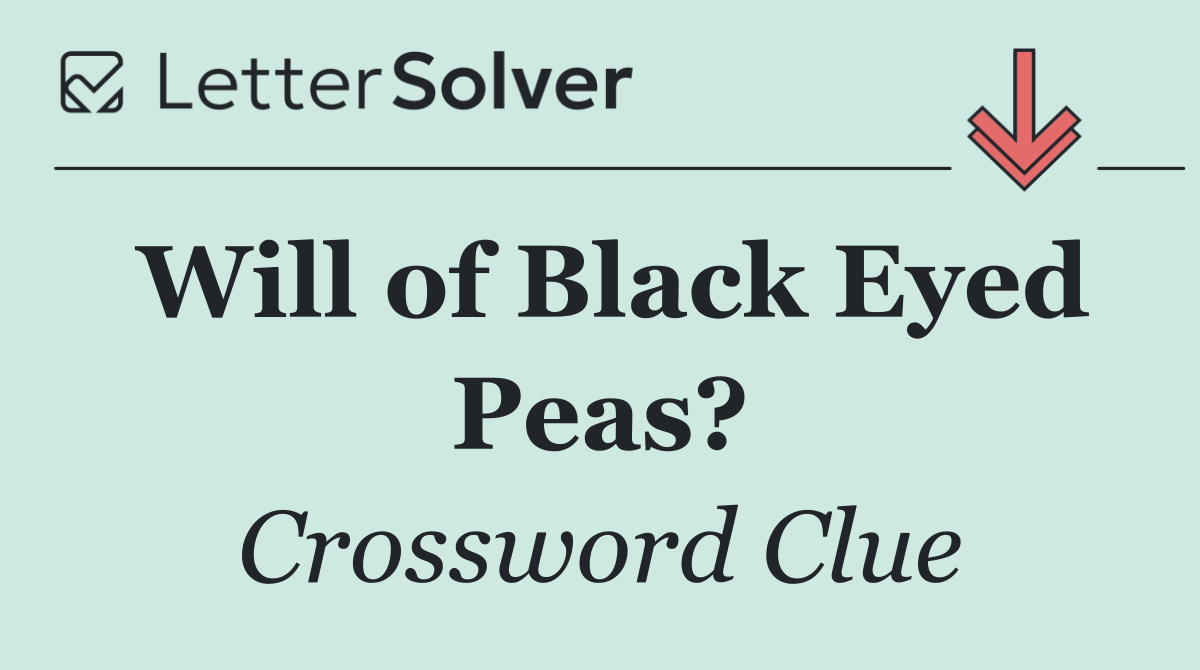 Will of Black Eyed Peas?