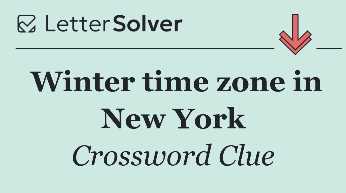 Winter time zone in New York