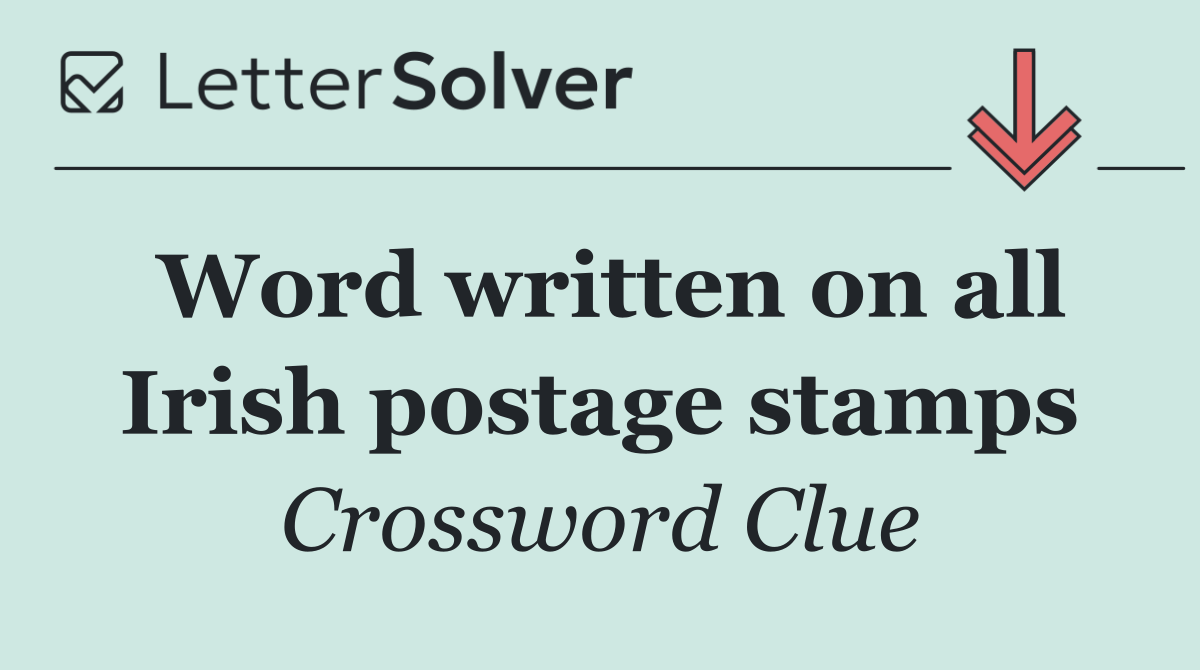 Word written on all Irish postage stamps