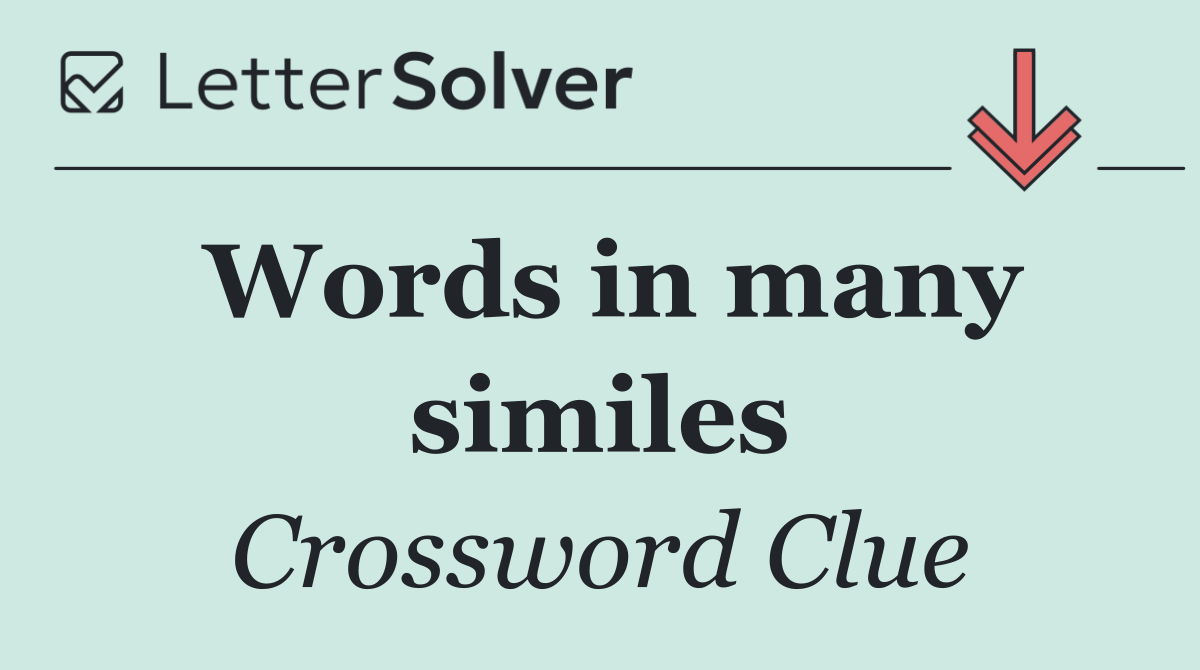Words in many similes