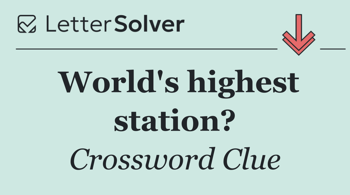 World's highest station?