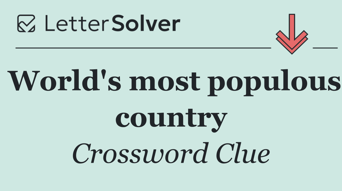 World's most populous country