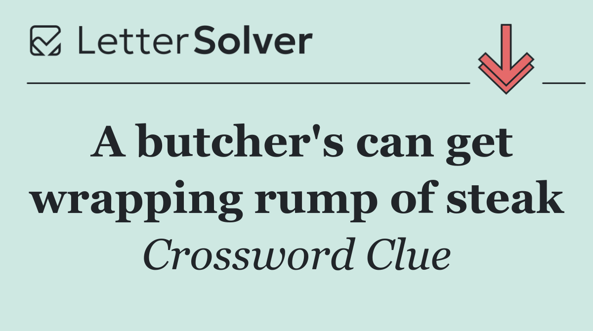 A butcher's can get wrapping rump of steak