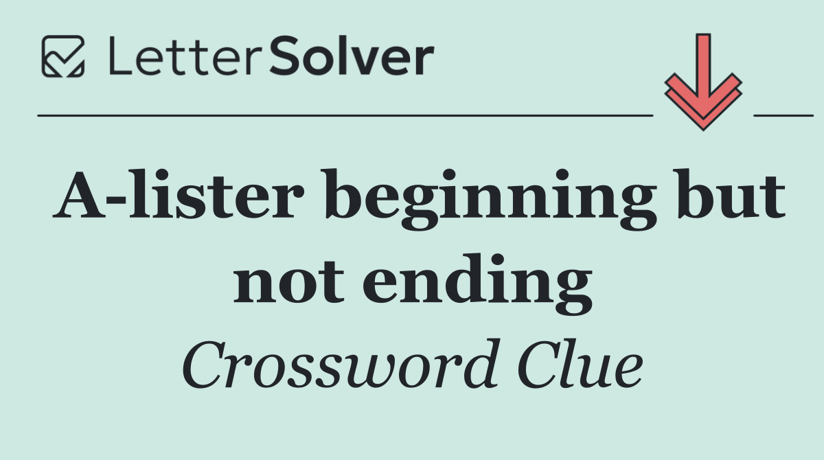 A lister beginning but not ending