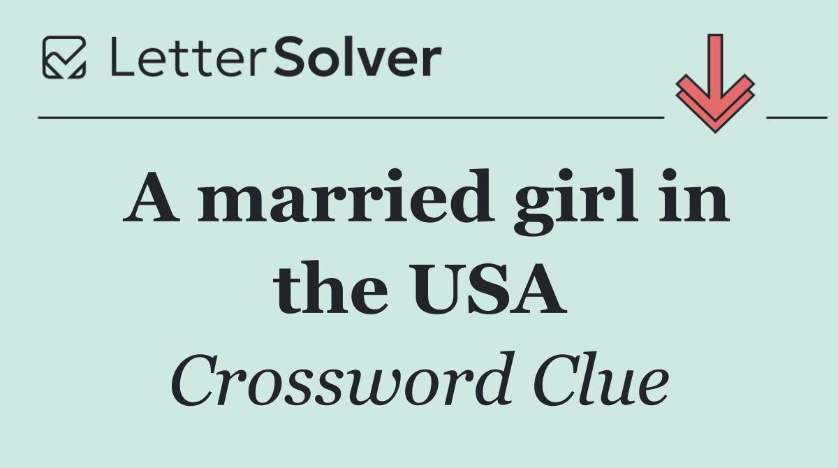 A married girl in the USA